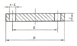 图 3 平面（FF）钢制管法兰盖